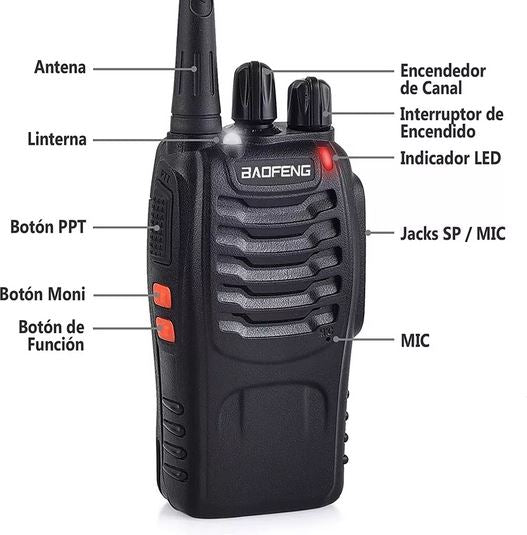 2 Radios Transmisor Walkie Talkie Baofen (Pago Contra Entrega, Envió Gratis)