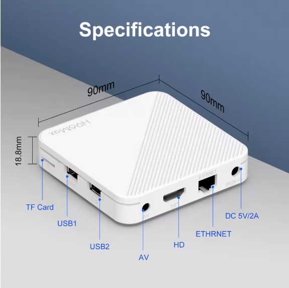 3-Tv Box Android TV, Dispositivo de TV inteligente H96 Max H313 Wifi6 BT Android 14 4K