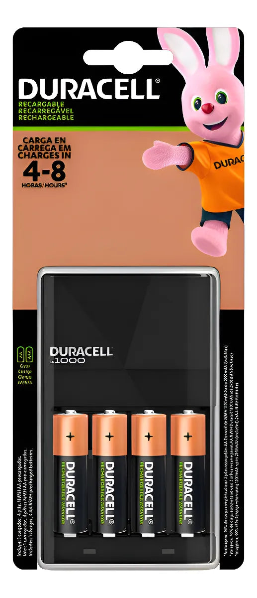 Cargador Pilas Recargables Duracell CEF-7 Aa Aaa C 4' Aa baterías