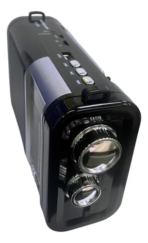 Radio Portatil 5w Recargable Usb Con Linterna Tenolab Tl638 Negro