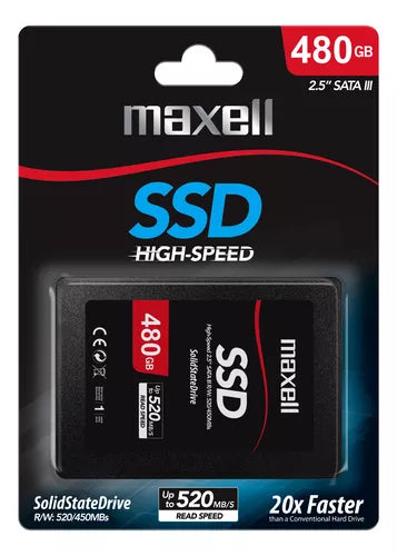 Disco Duro Solido Ssd Maxell Interno 480Gb Sata III 2.5"