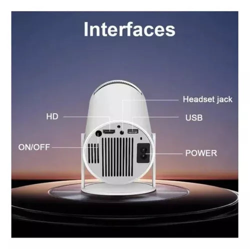 0-Proyector Led Smart Android 11 Fhd 4500 Lumenes Wifi Bt Color Blanco
