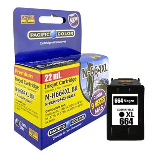 Tinta Hp 664 Xl Negro 18ml Alternativa Pacific C