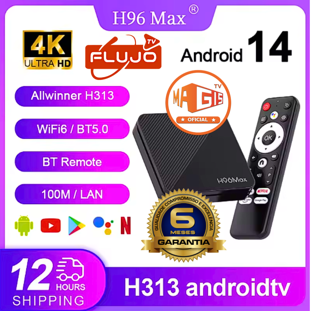 2-Tv Box Android 14 Procesador H96 Max H313 Wifi6 BT
