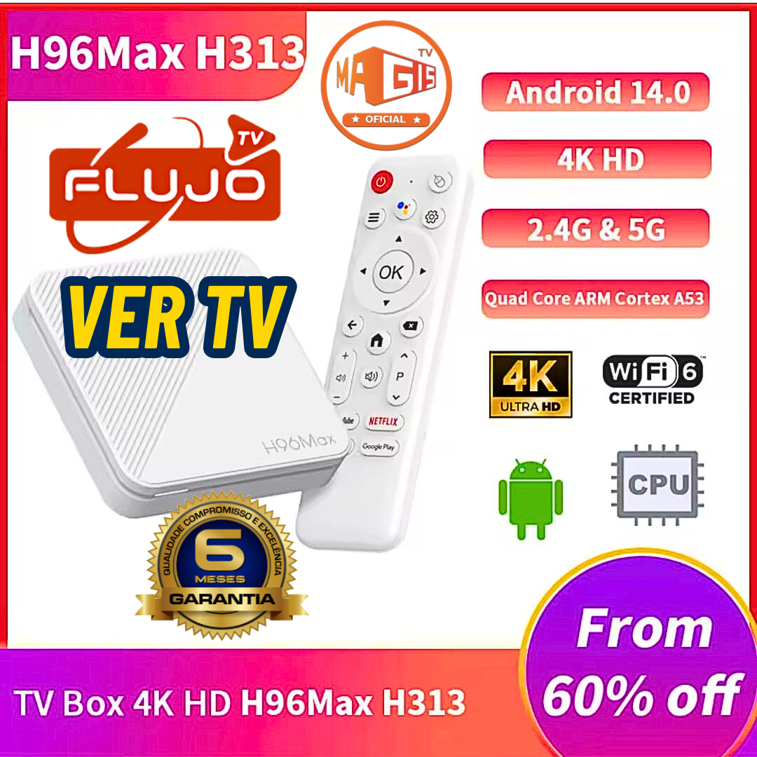 3-Tv Box Android TV, Dispositivo de TV inteligente H96 Max H313 Wifi6 BT Android 14 4K