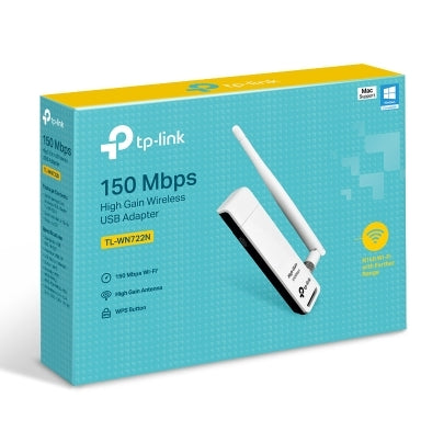 Adaptador USB inalámbrico de alta ganancia de 150Mbps TL-WN722N