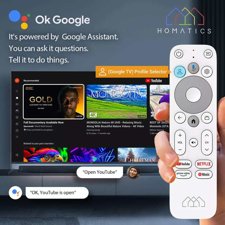 7-TV Box Android Mecool HOMATICS 4K TV Stick Netflix Certificación Google 2GB LPDDR4 32G ROM Amlogic S905Y4