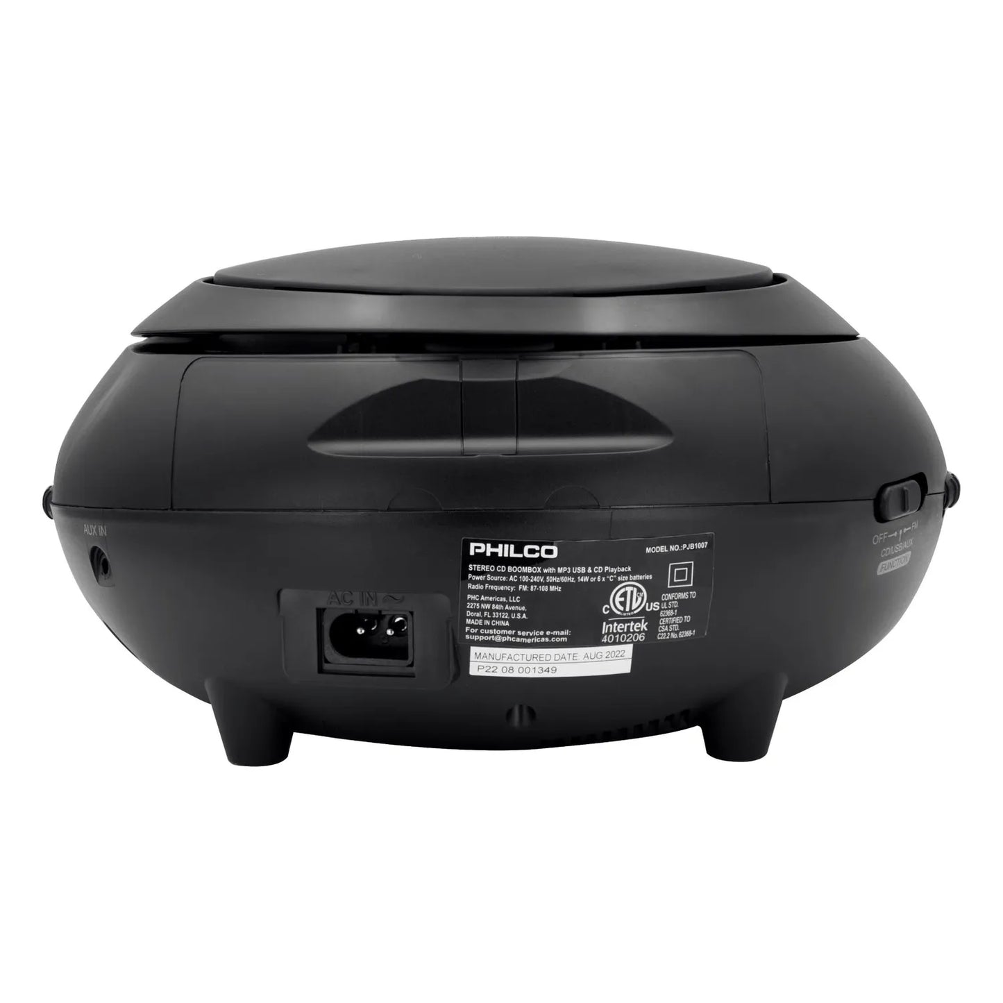 RADIO BOOMBOX CD PJB1007B PHILCO PHILCO