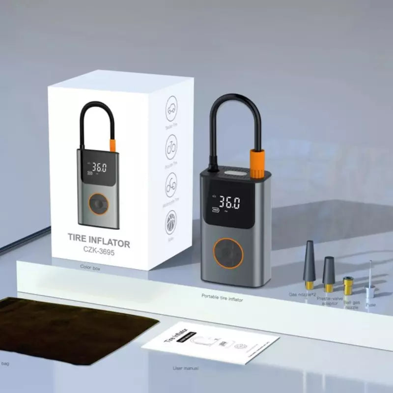 Inflador de neumáticos portátil RECARGABLE (Pago Contra Entrega, Envío Gratis)