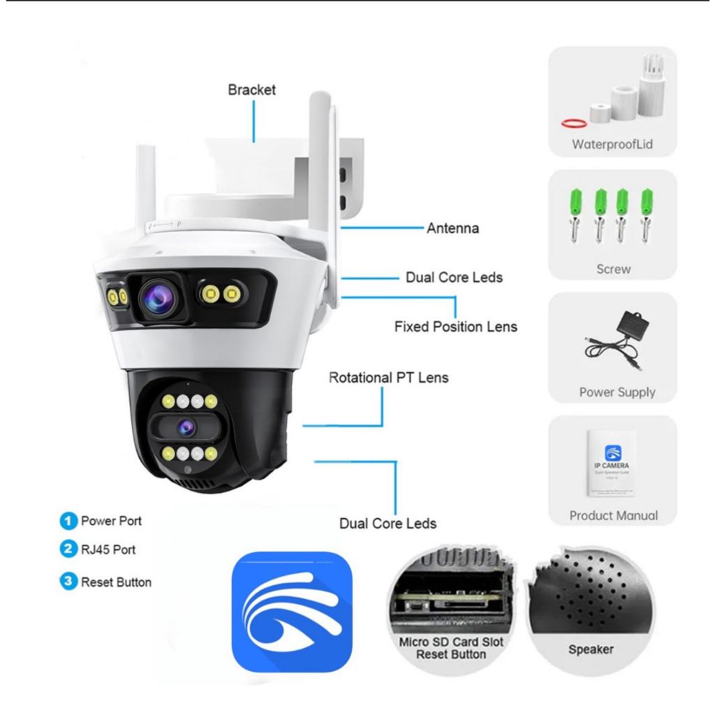 Camara De Seguridad Doble Lente Jortan 4