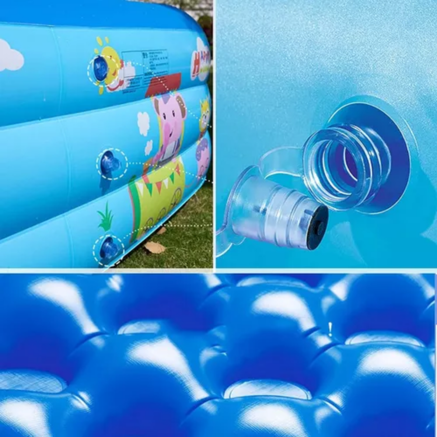 Piscina Inflable Niños 210 Cm 3 Anillos