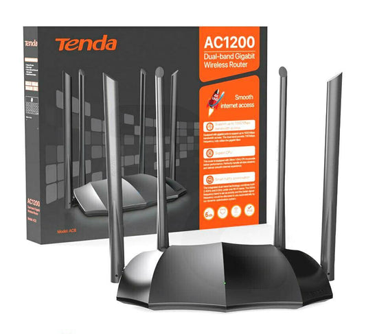 Tenda Router Gigabit Tenda AC8 AC1200 Dual Band