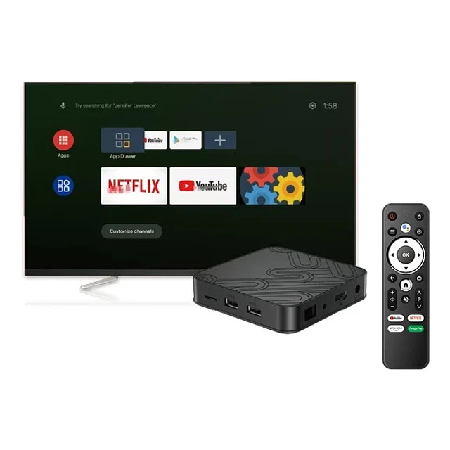 0-A Tv Box Android Tv 4 Gb Ram / Alta Definicion / Discado Voz Certificado