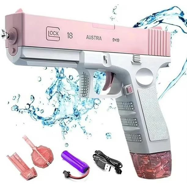 Pistola de agua eléctrica automática y recargable Glock Azul