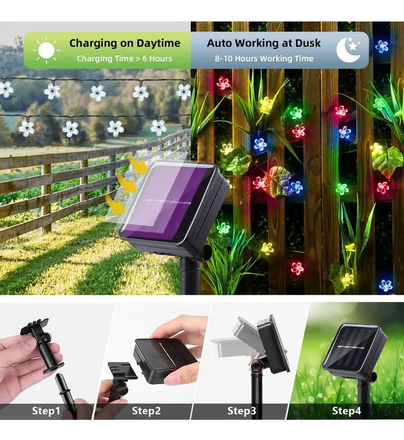 Luces Navidad Solar 5m 20led (Pago Contra Entrega, Envío Gratis)