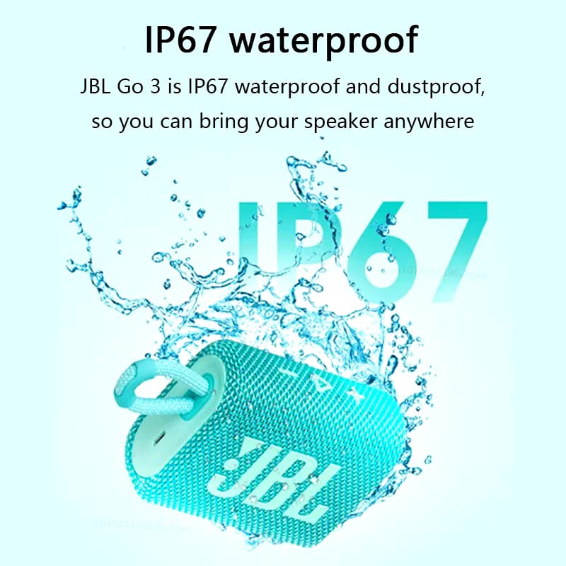 JBL GO3 Speaker Wireless Bluetooth Speaker Built-in Battery/Waterproof/Powerful Bass 