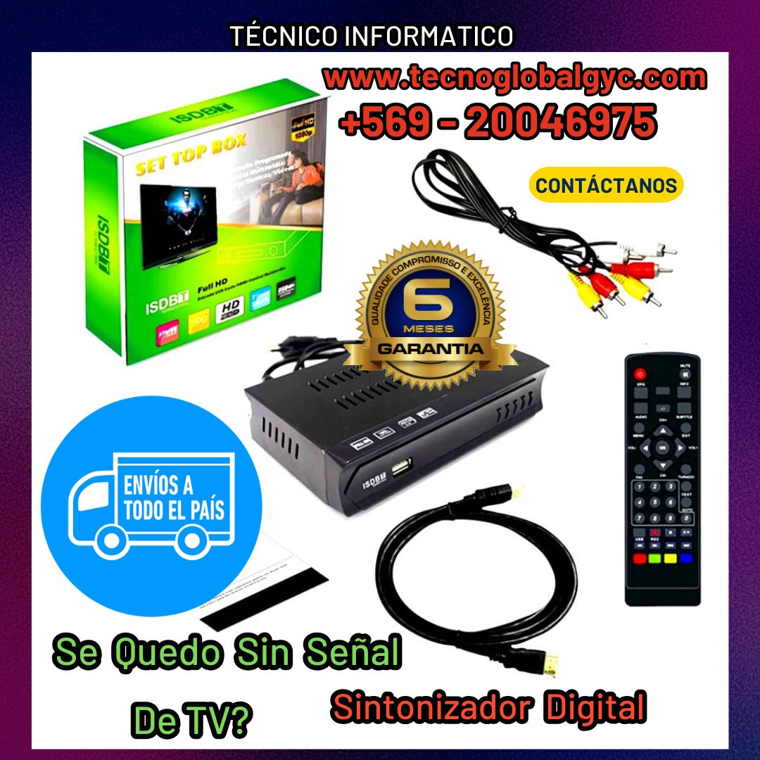 2-Receptor HD FTA ISDB-T Sintonizador de tv Digital isdb-t Receptor de TV terrestre para Chile