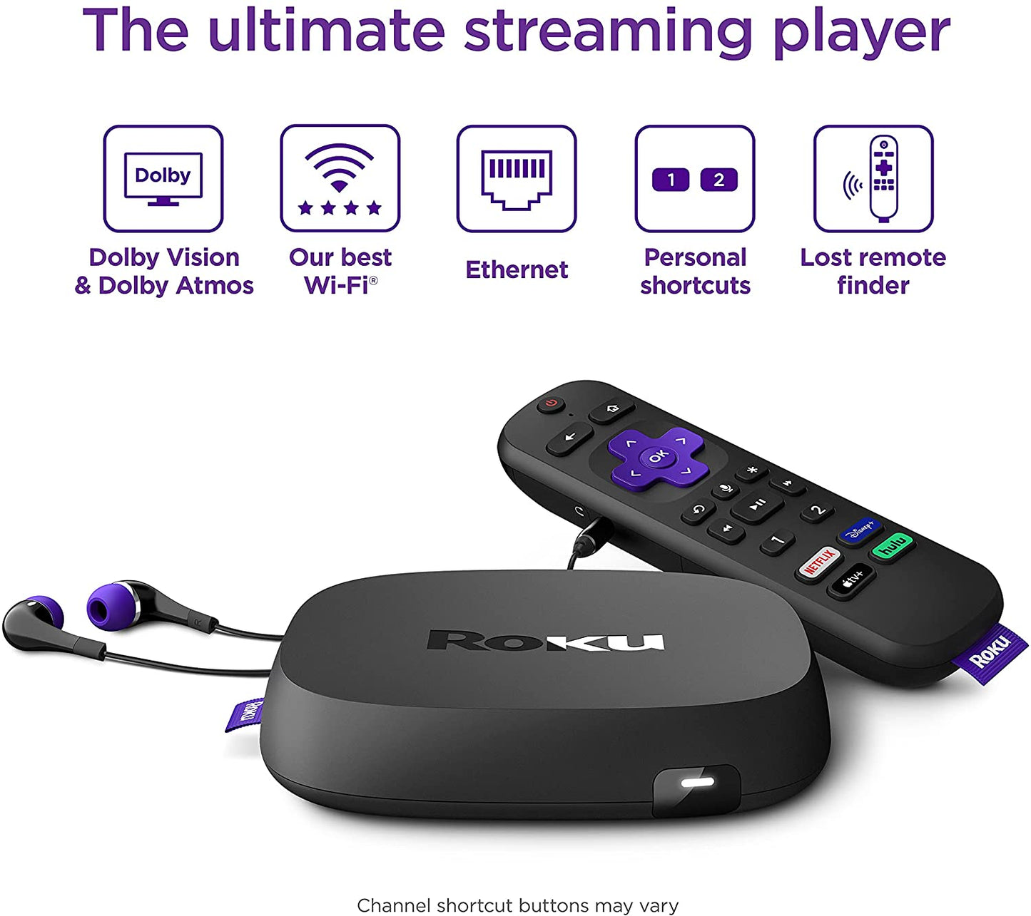 6-Reproductor Media Streaming Roku Ultra 4k Hdr Control Voz Reacond (Reacondicionado)