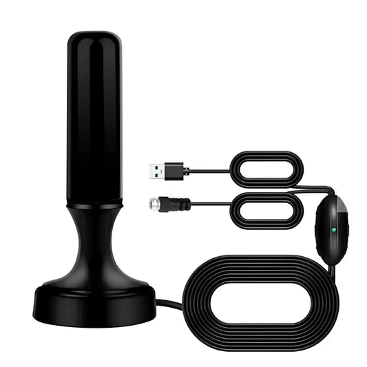 8-Antena de TV Digital Amplificada 5MT 4K Ultra HD / FHD TL590 - Negro